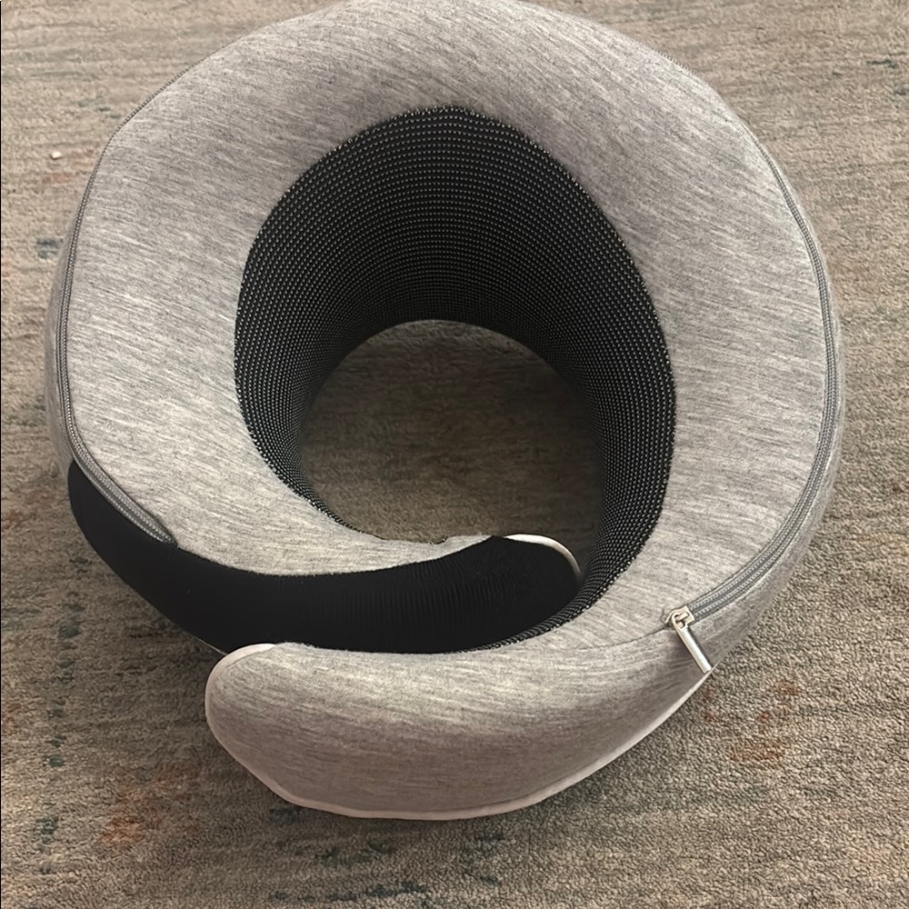 Gray and Black Travel Neck Pillow